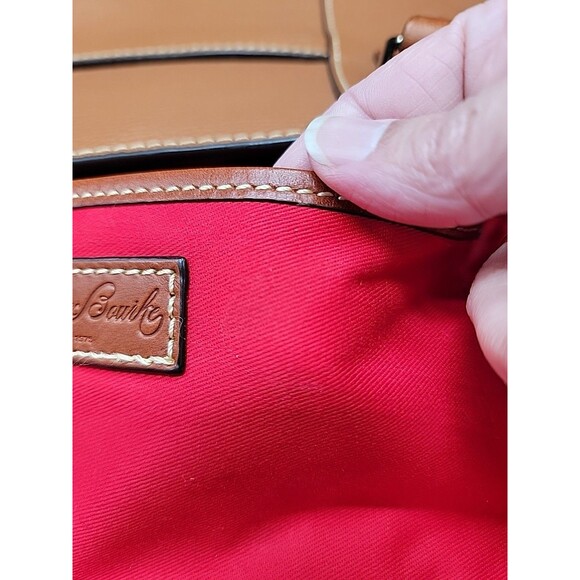 Dooney And Bourke Pebble Leather Lexington Shopper Bag Caramel 13x10x4 - Picture 12 of 14